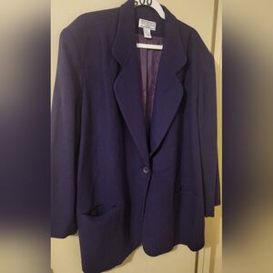 Purple Women's Coat Plus Size